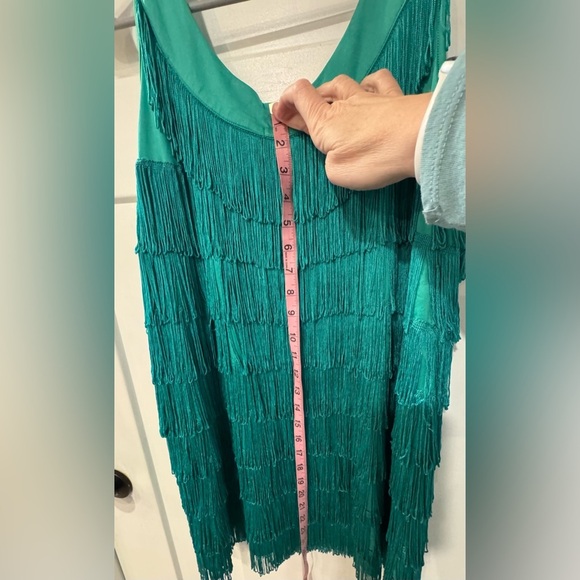H&M Green Fringe Dress re o - Picture 7 of 7